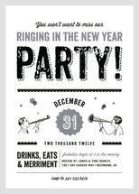 Let's Ring in the New Year Holiday Party Invitations