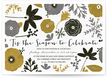 Floral New Year Holiday Party Invitations