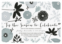 Floral New Year Holiday Party Invitations