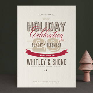 Earthy Corporate Shindig Holiday Party Invitations