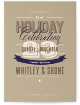 Earthy Corporate Shindig Holiday Party Invitations