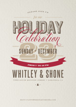 Earthy Corporate Shindig Holiday Party Invitations