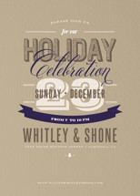 Earthy Corporate Shindig Holiday Party Invitations