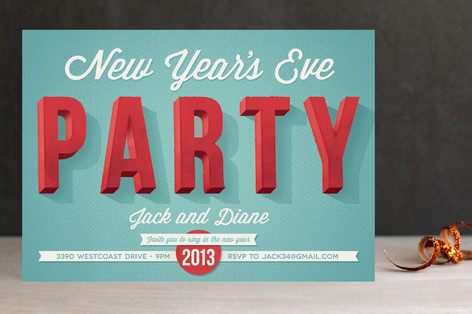 Party on the Eve Holiday Party Invitations