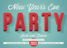 Party on the Eve Holiday Party Invitations