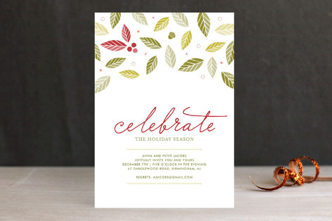 Holly Jolly Holiday Party Invitations
