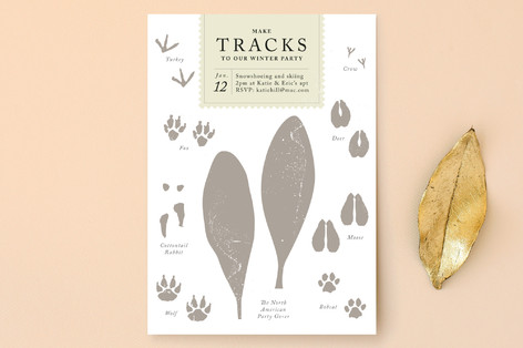 Make Tracks Holiday Party Invitations