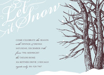 Let it Snow Holiday Party Invitations