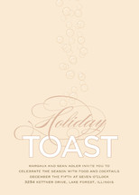 Champagne Toast Holiday Party Invitations