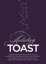 Champagne Toast Holiday Party Invitations