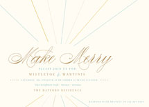 Float + Make Merry Holiday Party Invitations