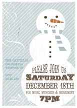 Retro Snowman Holiday Party Invitations