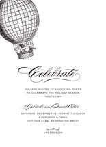 Up Up and Away Holiday Party Invitations