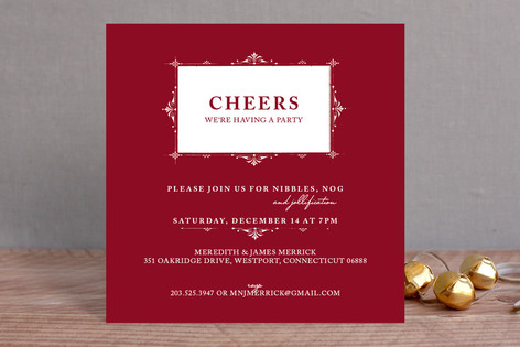 Vintage Frame Holiday Party Invitations