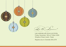 Decorative Ornaments Holiday Party Invitations
