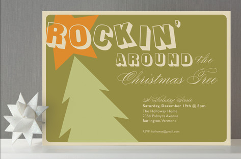 Rockin' Holiday Party Invitations