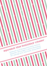 Holiday Stripes Holiday Party Invitations