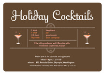 Holiday Cocktails Holiday Party Invitations