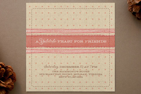 Yuletide Feast Holiday Party Invitations