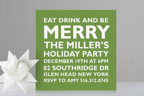 Holiday Block Party Holiday Party Invitations