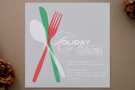 Feast and Festivities Holiday Party Invitations