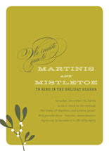 Mistletoe Holiday Party Invitations, by Oscar+Emma Design