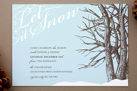 Let it Snow Holiday Party Invitations