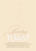 Champagne Toast Holiday Party Invitations, by Jessica Tree