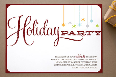 Retro Party Holiday Party Invitations