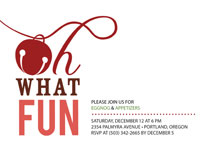 Oh What Fun Holiday Party Invitations, by Frooted Design
