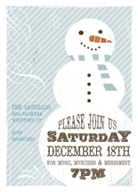 Retro Snowman Holiday Party Invitations, by Rachael Schendel