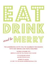float + peace Holiday Party Invitations, by Float Paperie