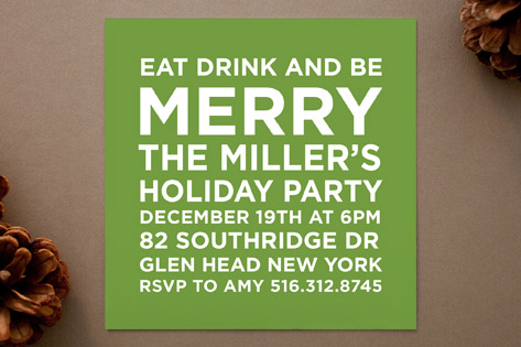 Holiday Block Party Holiday Party Invitations