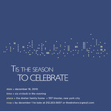Night Lights Holiday Party Invitations