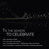 Night Lights SF Holiday Party Invitations