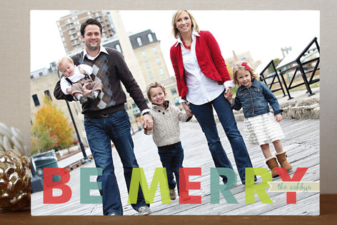 Simple Merry Holiday Postcards