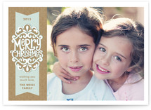 Kraft Ribbon Holiday Postcards