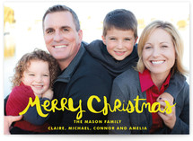 Handlettered Merry Christmas Holiday Postcards