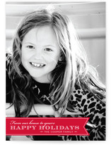 Red Ribbon Happiness Holiday Postcards