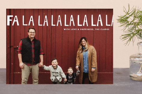 Handlettered Fa La La La La Holiday Postcards