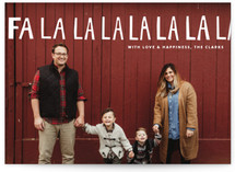 Handlettered Fa La La La La Holiday Postcards