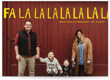 Handlettered Fa La La La La Holiday Postcards