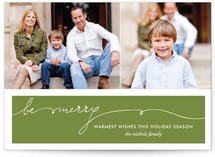 Be Merry Handwriting Holiday Postcards