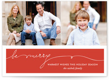 Be Merry Handwriting Holiday Postcards