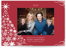 Snowflake Tree Holiday Postcards