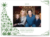 Snowflake Tree Holiday Postcards