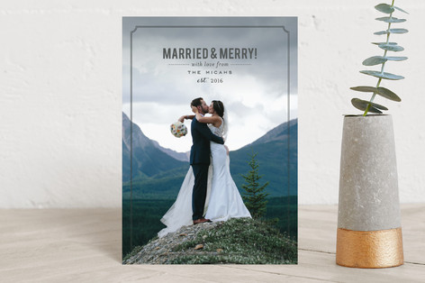Married and Merry! Holiday Postcards