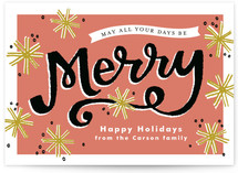 Merry Snowflakes Holiday Postcards