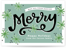 Merry Snowflakes Holiday Postcards