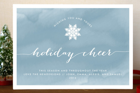Watercolored Cheer Holiday Postcards